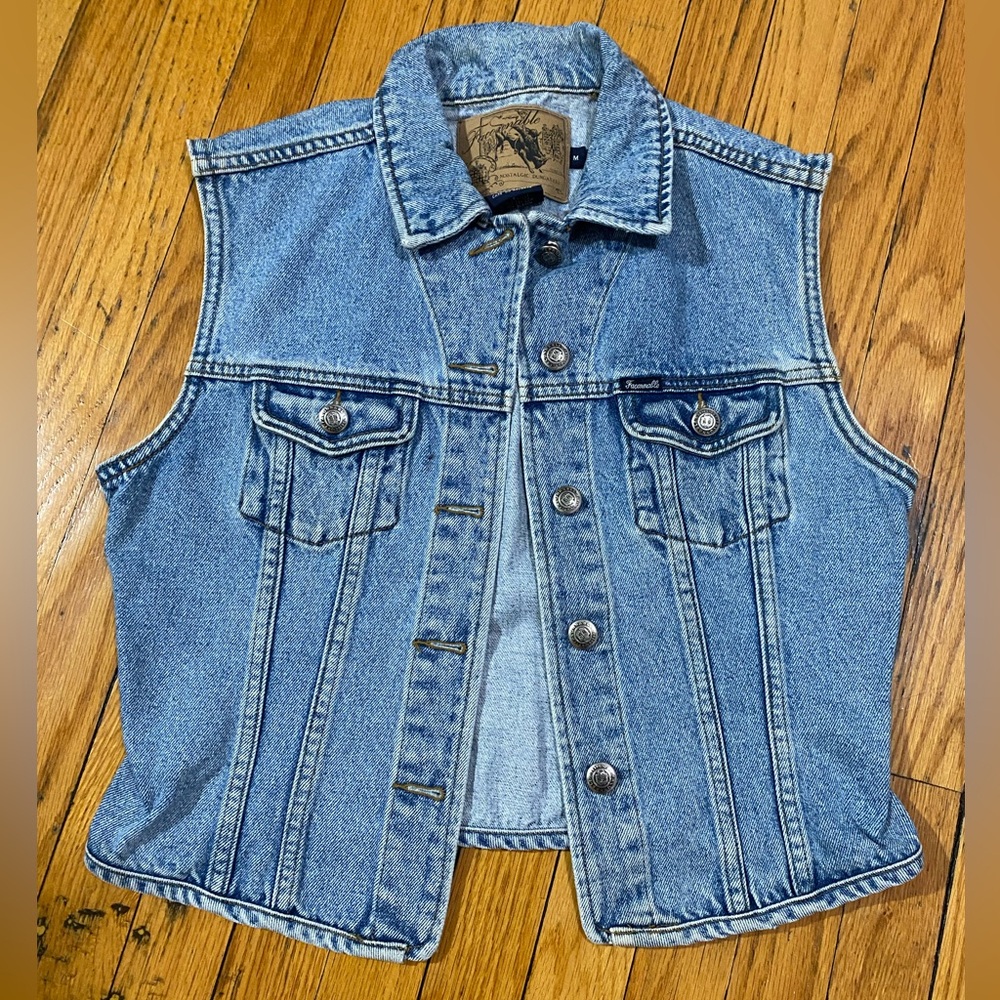 Denim vest by Façonnable: Nostalgic Dungarees